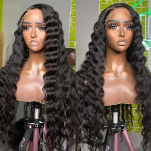 Elva hair Deep wave  9X6 HD Frontal Lace Wig Real HD Lace(D04)